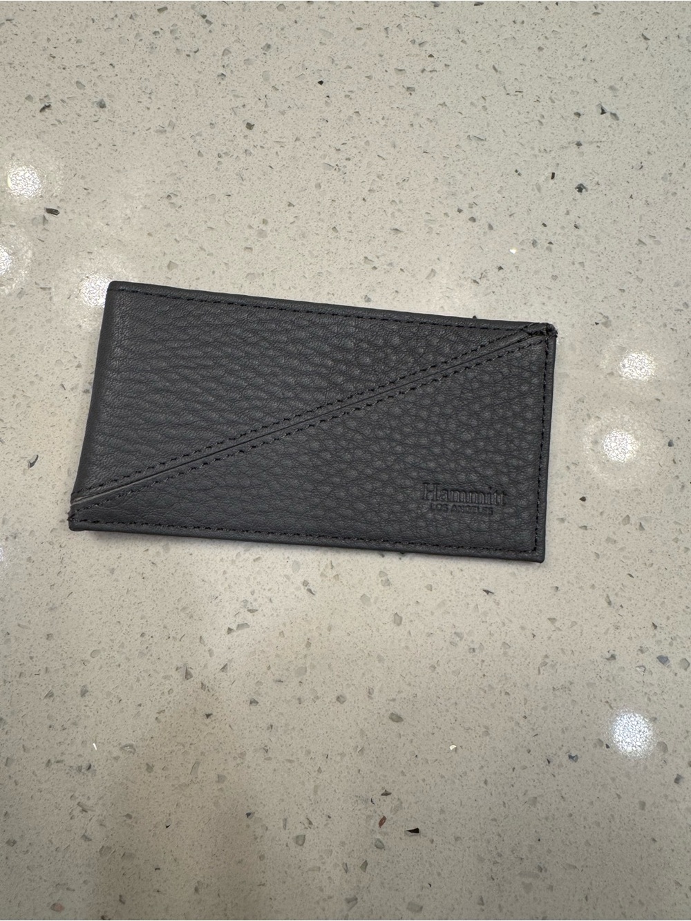 Black Leather Card Sleeve